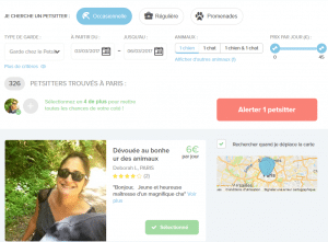 Recherche d'un petsitter pour chien sur holidog
